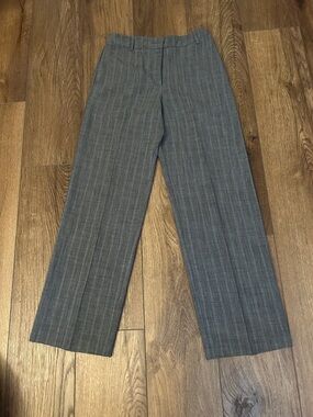 Topshop Gray Pinstripe Trousers Size 4